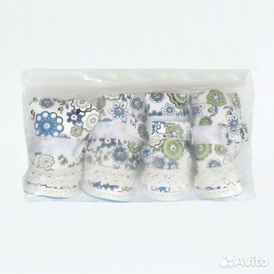 Ботинки 'Модник', набор 4 шт, 5 размер (5,8 х 4,5 см), белые