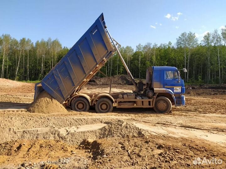 Песок, щебень, услуги самосвала