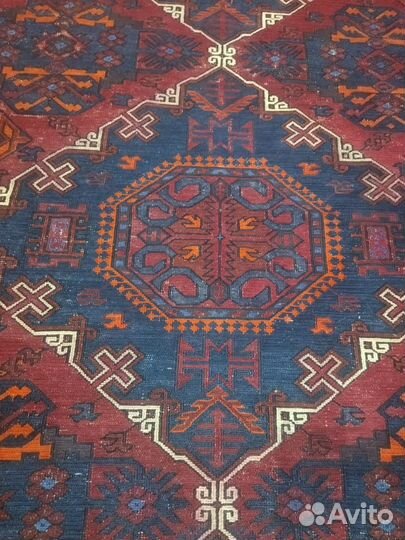 Большой старинный ковёр ручной работы