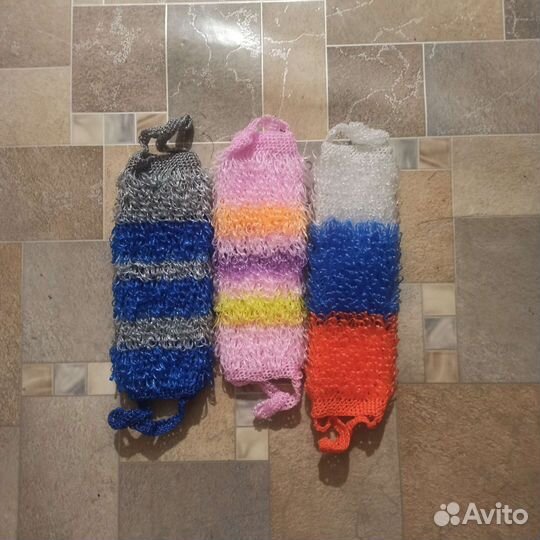 Мочалки ручной вязки