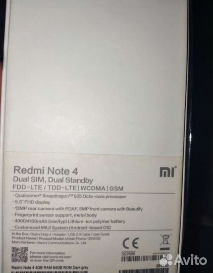 Xiaomi redmi note 4x