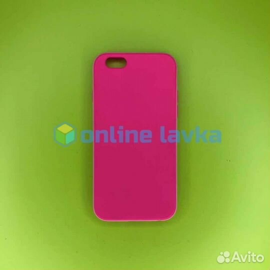 Чехол силикон для iPhone 6 / 6s розовый белый (уце