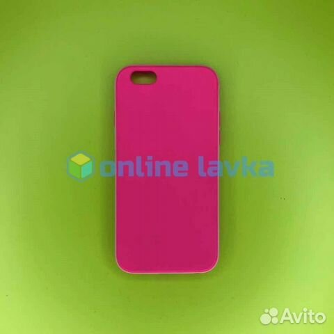 Чехол силикон для iPhone 6 / 6s розовый белый (уце