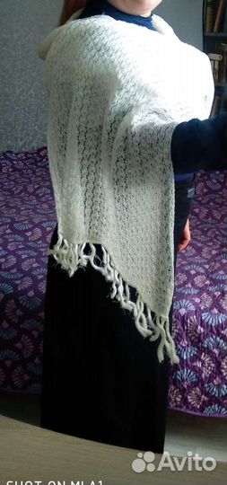 Шарф палантин лён 3 метра