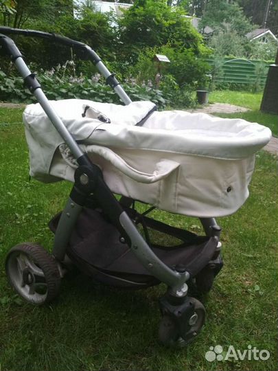 Коляска Teutonia Cosmo люлька+прогулка белая