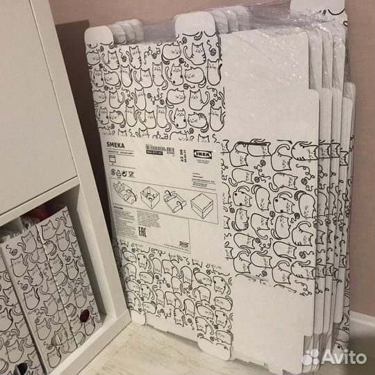 Коробки с котами IKEA