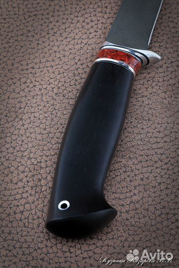 Филейный нож Касатка средний Х12мф черный граб