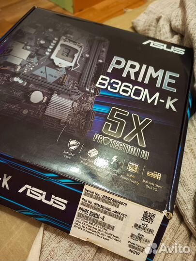 Материнская плата 1151, Asus prime b360m-k