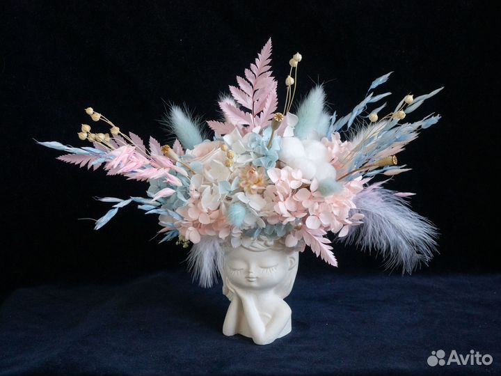 Сухоцветы. Букет. 8 марта