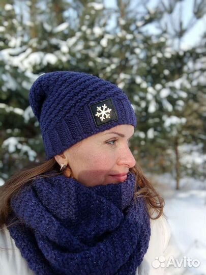 Шапка и снуд женский