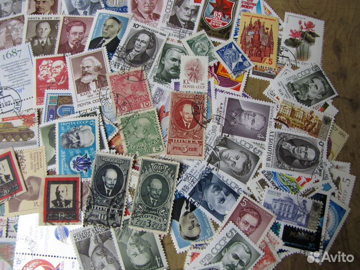 226 шт. Марки - кучка, всяко- разно