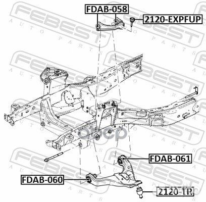 Сайлентблок переднего рычага задний Ford Explorer