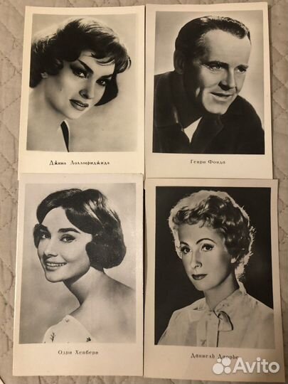 Открытки актеры СССР и зарубежные. 1960 год