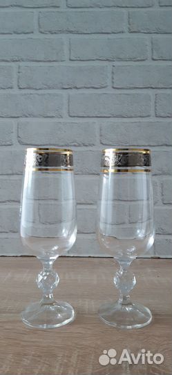 Фужеры чешский хрусталь