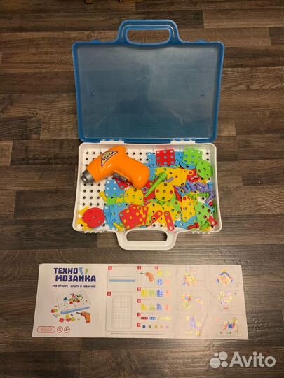 Конструктор детский в чемодане, мозаика