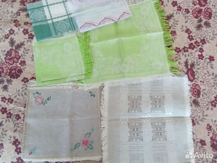 Салфетки лен СССР наборами