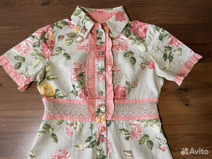 Халат домашний женский лен 46 48