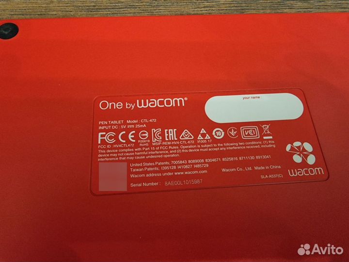 Графический планшет one by wacom ctl 472