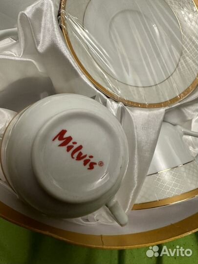 Чайная пара.Набор чайный.Фарфор.Milvis.Новые