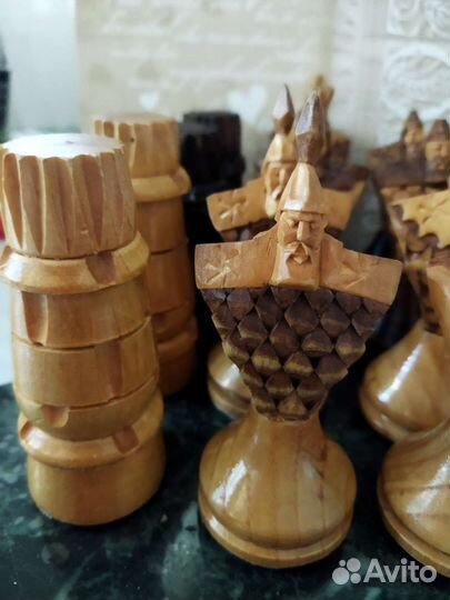 Шахматы + шашки ручной работы