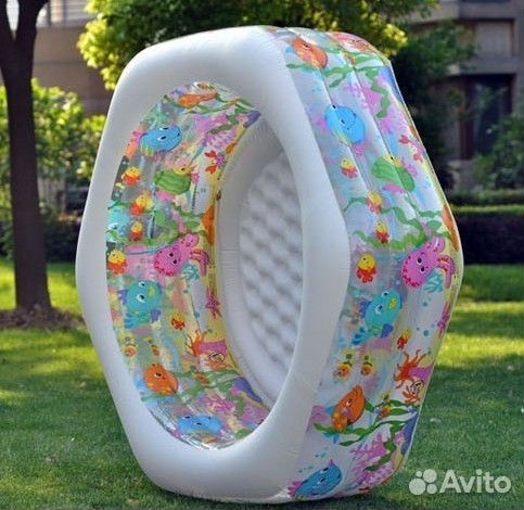 Бассейн детский c надувным днном intex 191*61 см