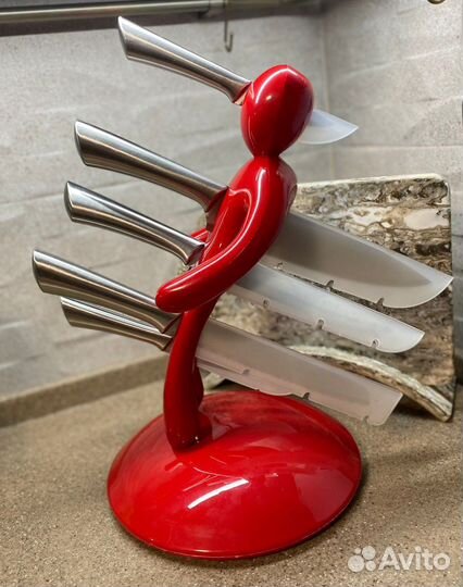 Набор кухонных ножей с креативной подставкой