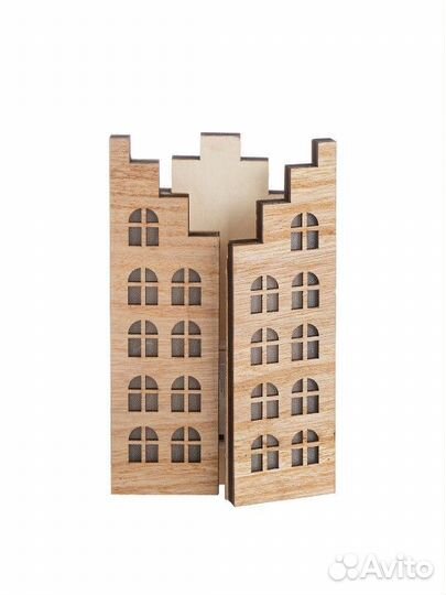 Новогодний декор, светящийся домик