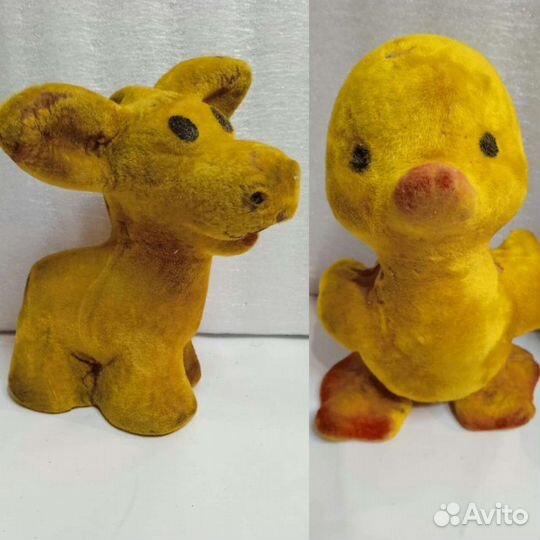 Игрушки СССР флок паралон игрушка зверёк советский