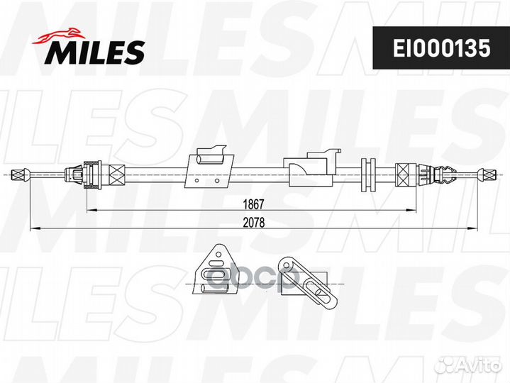 Трос стояночного тормоза ford galaxy 07/mondeo