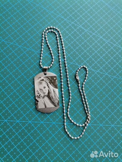 Жетон с гравировкой (фото+надпись)