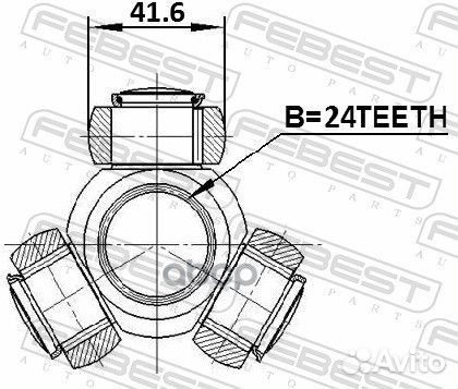 Трипоид 24X41.6 подходит для BMW 3 E90/E91 2004