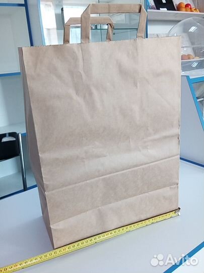 Мешки бумажные крафт 320*170*430 мм с ручками
