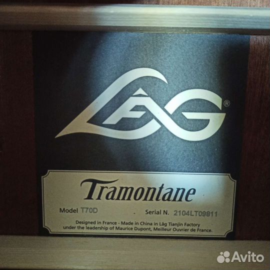 Акустическая гитара Lag T70D с трансакустикой