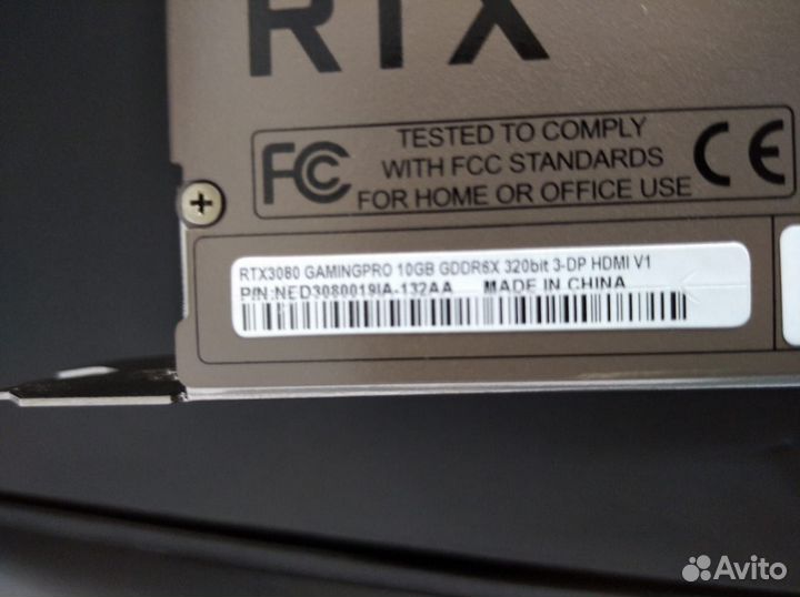 Видеокарта Palit RTX 3080 gamingpro 10gb