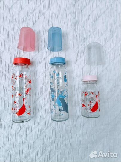 Бутылочки nuk для кормления стеклянные