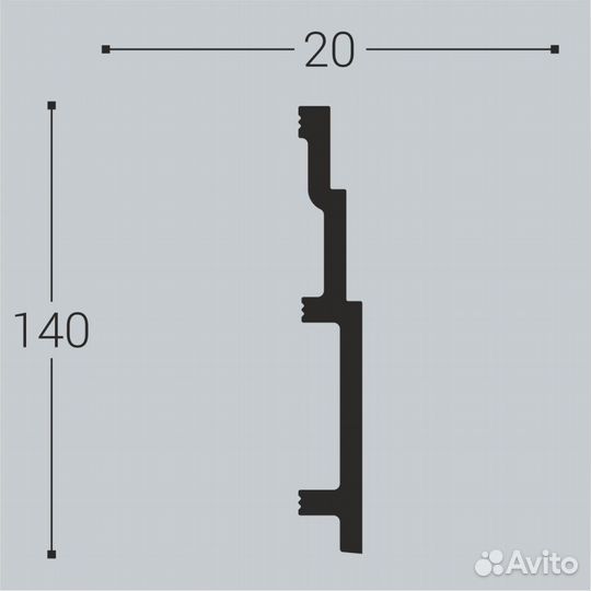 Дюрополимерный плинтус Royce XPC RP13