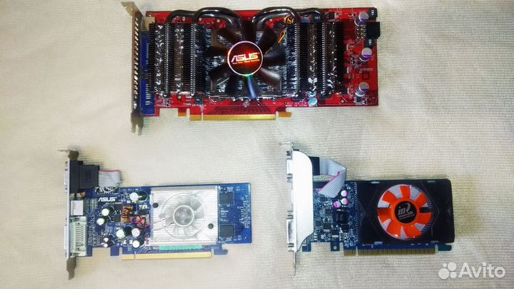 Видеокарты PCI-E, старые, GT520, EN7300, NX9600