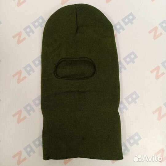 Балаклава вязаная 9599, олива тёмная