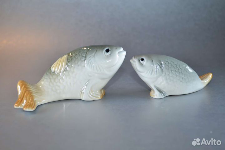 2 воблы фарфоровые статуэтки