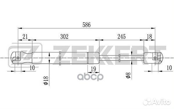 Пружина газовая багажника Skoda Octavia (1Z3) 0