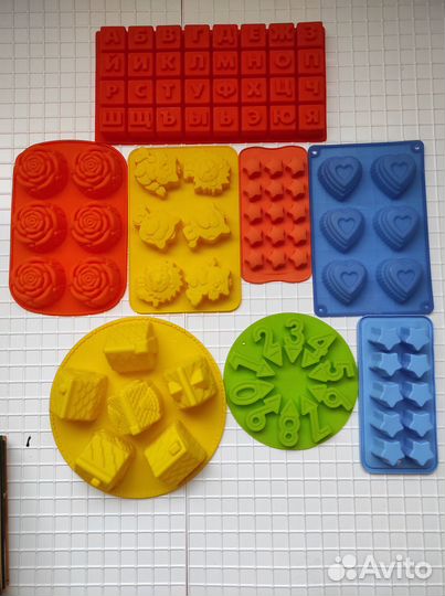Силиконовые формы для выпечки, воска, гипса и мыла