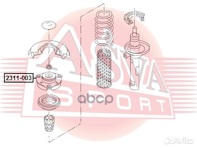 Опора амортизатора 2311003 asva