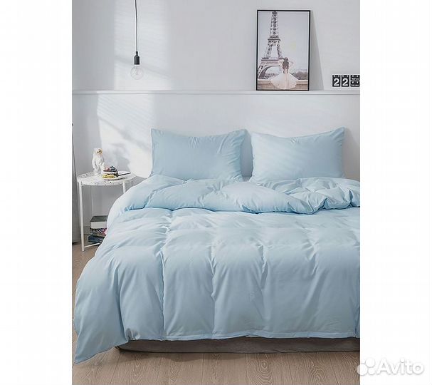 Постельное белье GoodNight Essential 1,5 сп. голуб