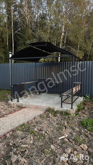 Мангал с печью под казан