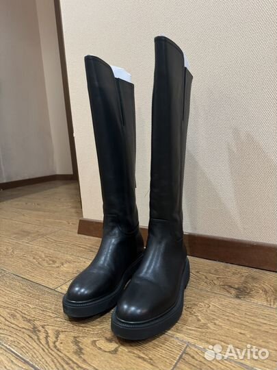 Сапоги трубы женские натуральная кожа 38