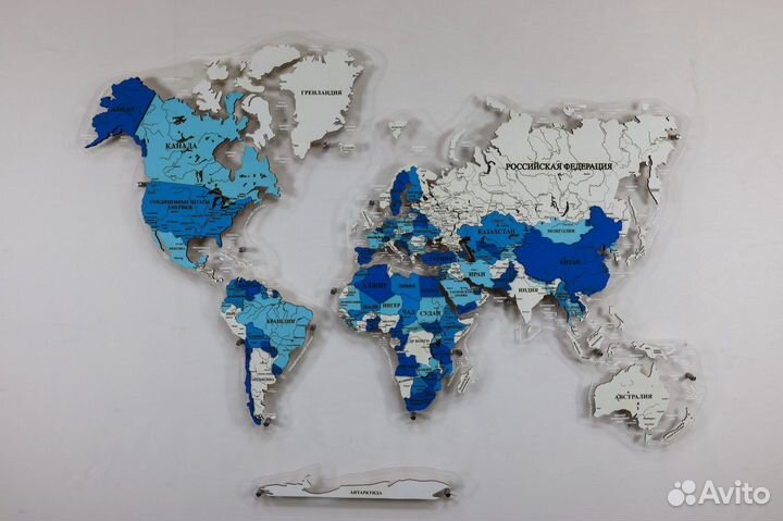 Деревянные карты мира