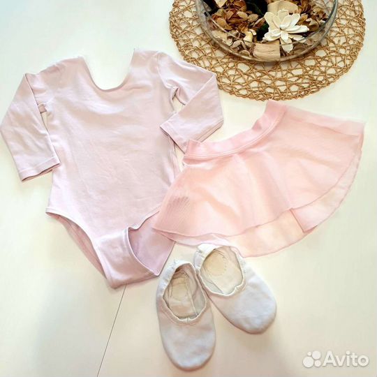 Купальник гимнастический розовый 3-4 года