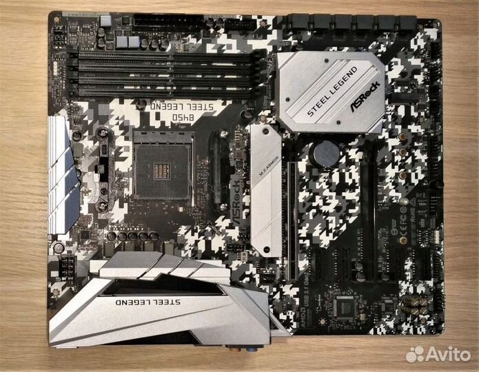 Материнская плата b450 steal legend