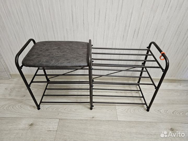 Обувница для обуви 3 яруса, с сиденьем