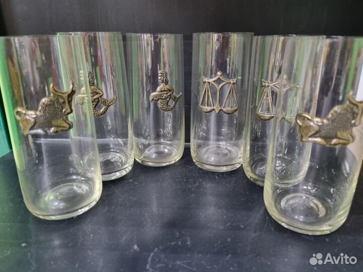 Стаканы с латунными накладками 